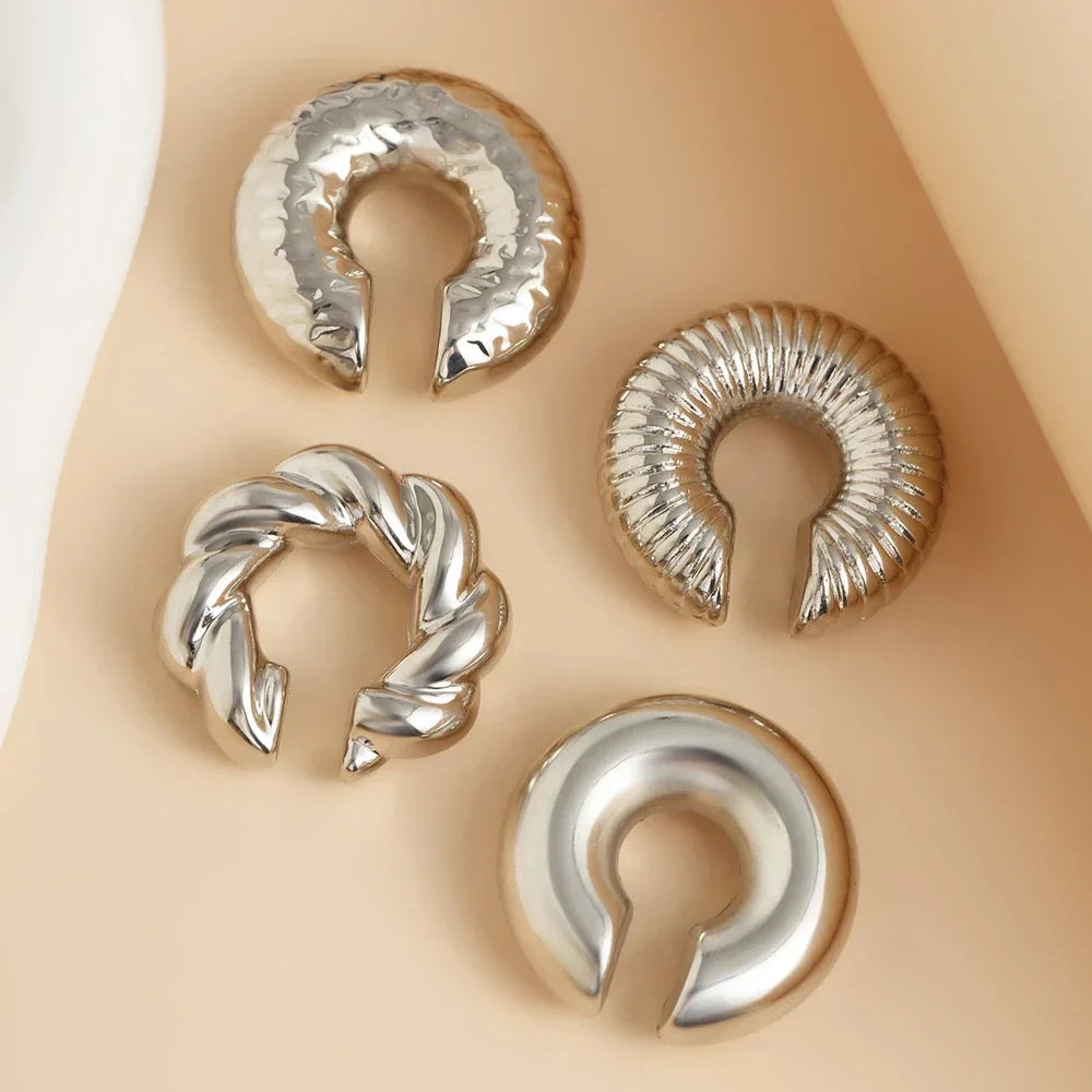 Lot de 4 clips d’oreille en C tendance