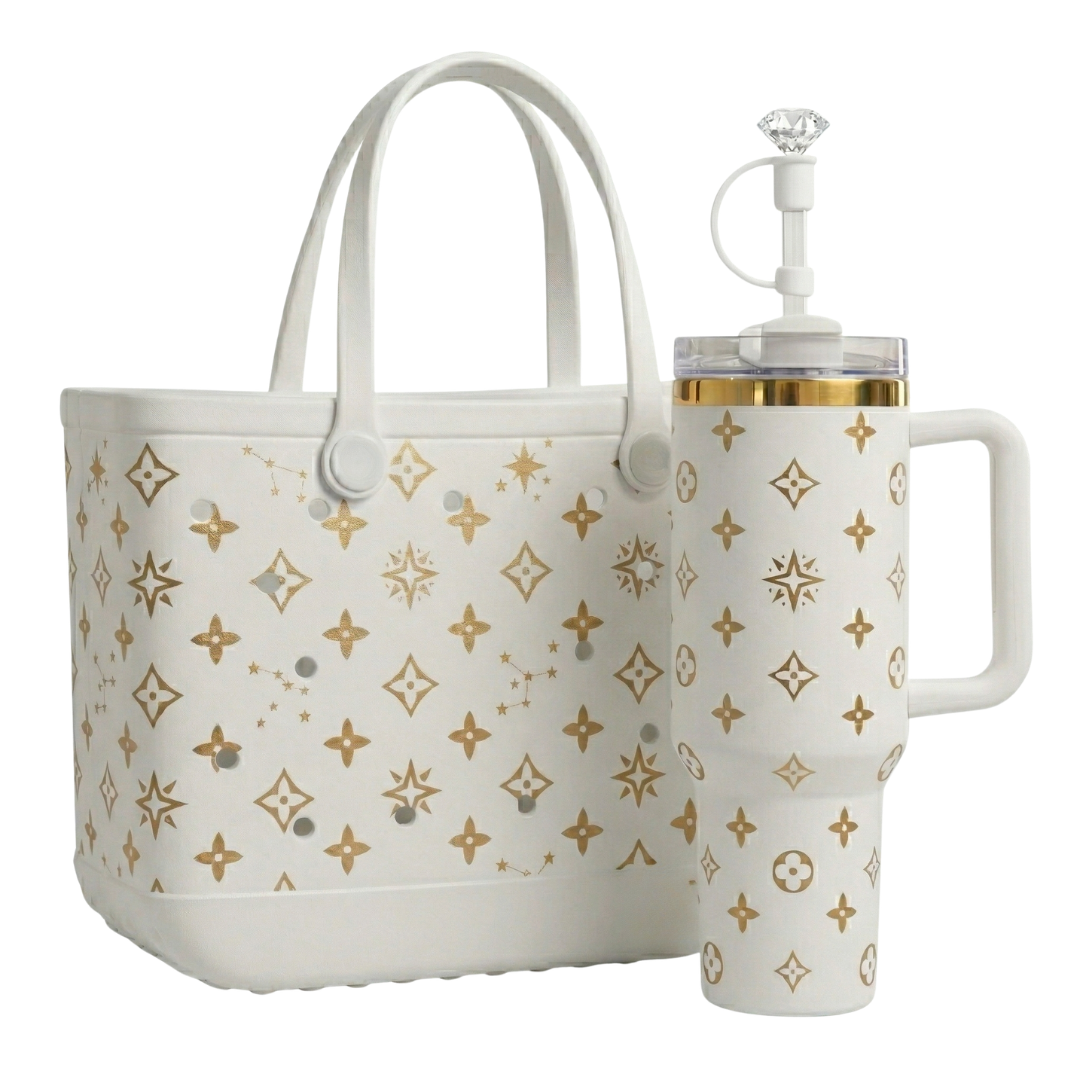 Duo LuxeCarry, sac cabas + gobelet isotherme