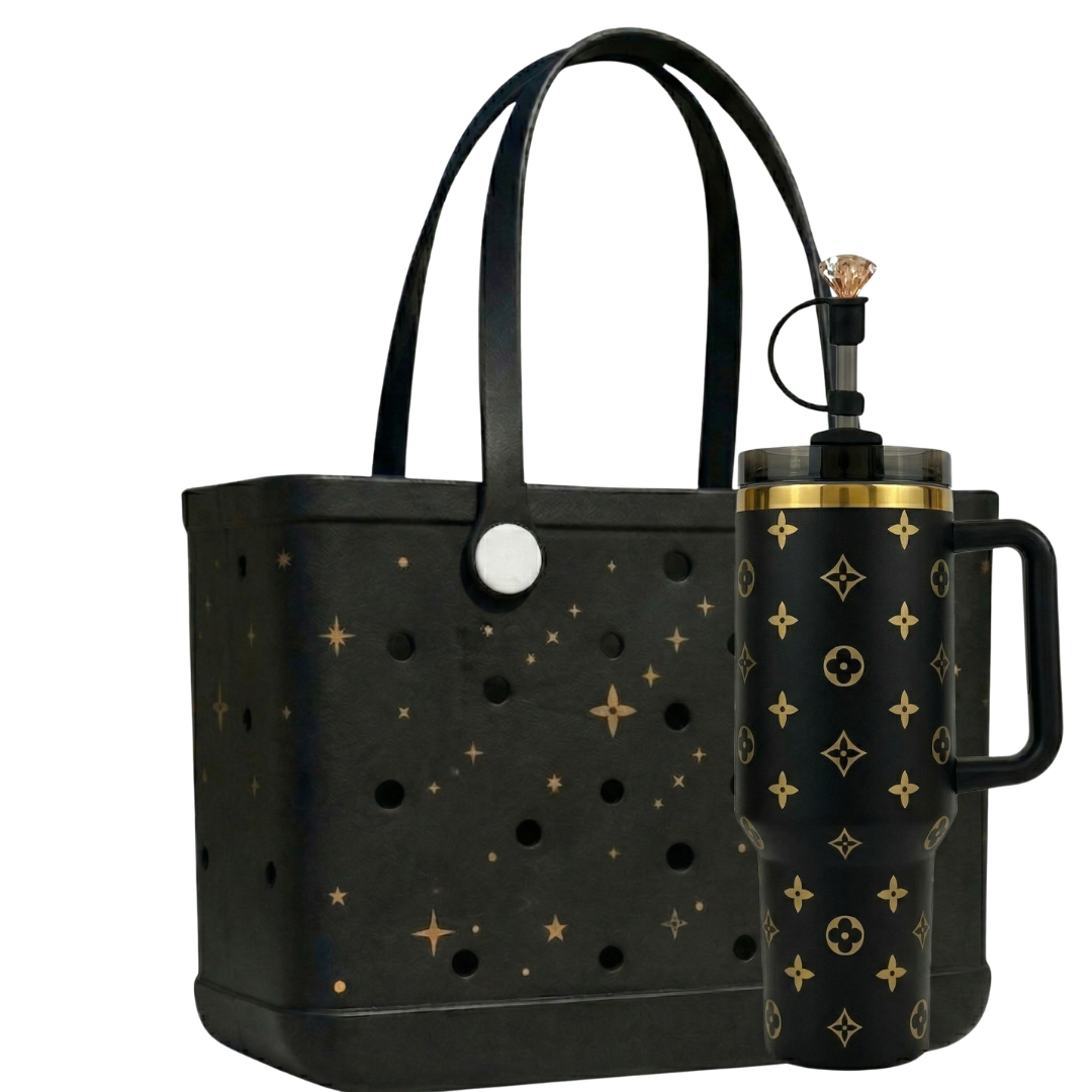 Duo LuxeCarry, sac cabas + gobelet isotherme