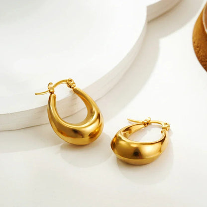 Boucles d’oreilles géométriques en acier inoxydable
