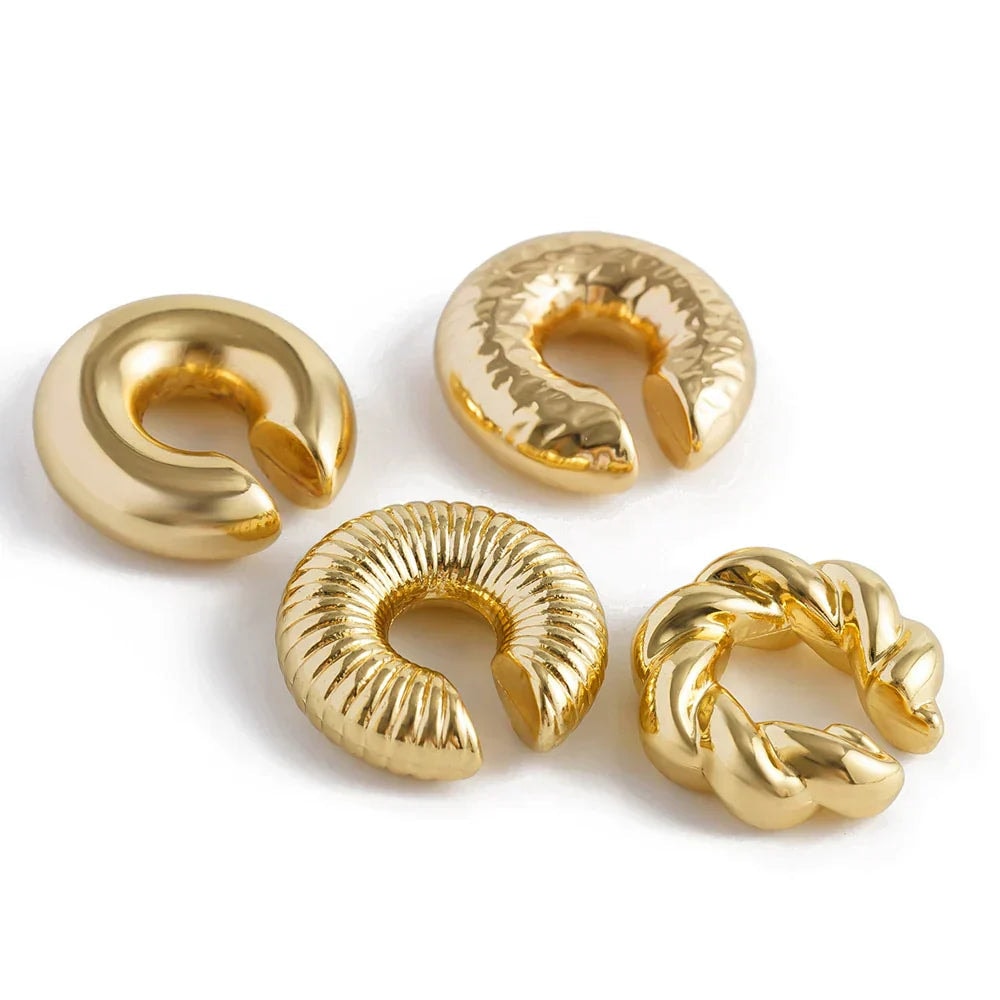 Lot de 4 clips d’oreille en C tendance