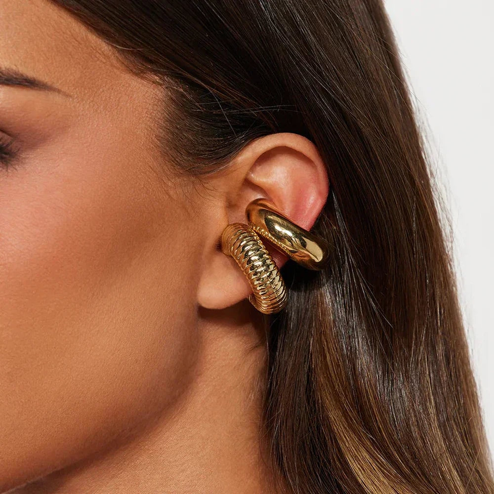 Lot de 4 clips d’oreille en C tendance