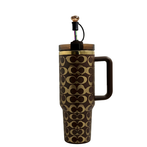 Gobelet isotherme monogramme holographique 1,2 L - Marron