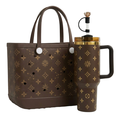 Duo LuxeCarry, sac cabas + gobelet isotherme