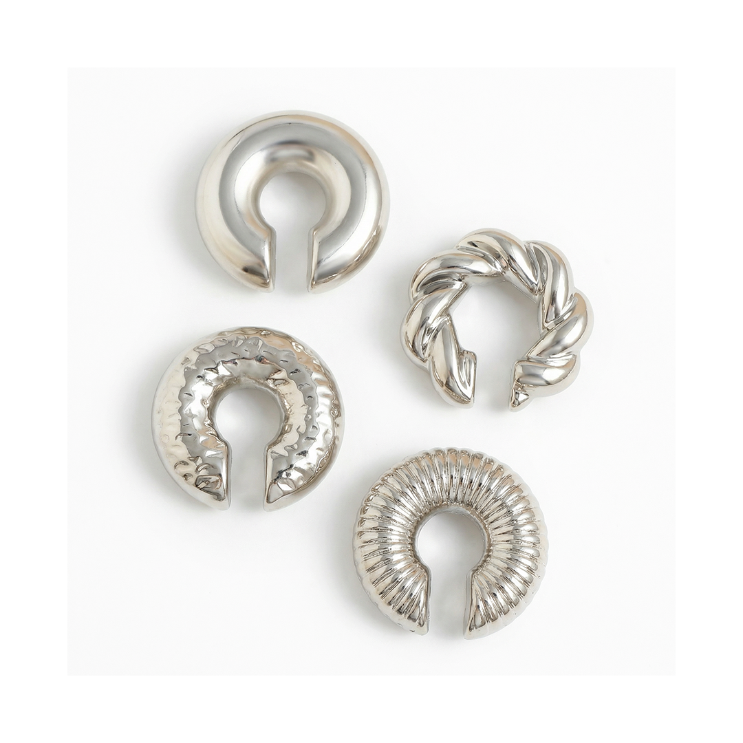 Lot de 4 clips d’oreille en C tendance