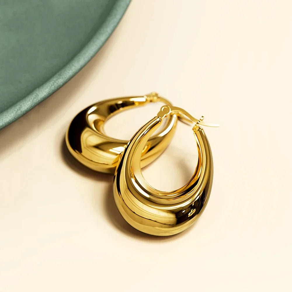 Boucles d’oreilles géométriques en acier inoxydable