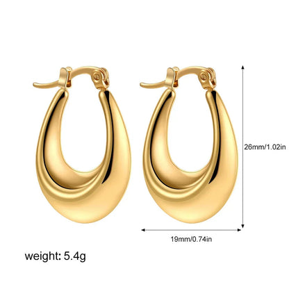 Boucles d’oreilles géométriques en acier inoxydable