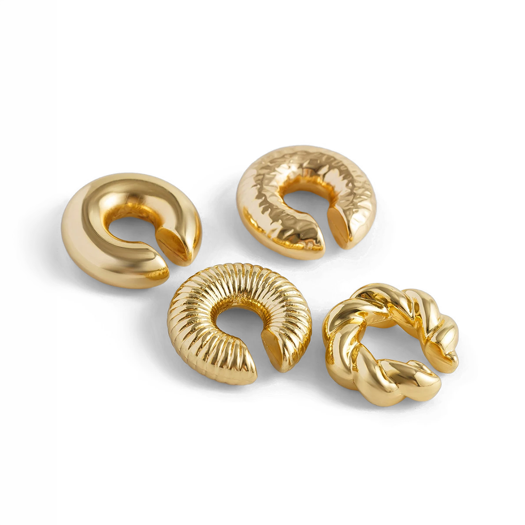 Lot de 4 clips d’oreille en C tendance