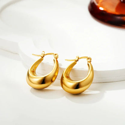 Boucles d’oreilles géométriques en acier inoxydable