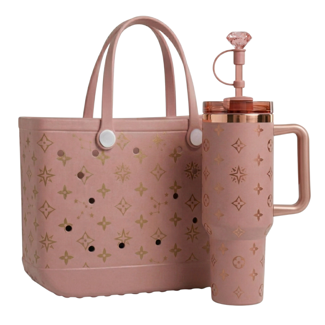 Duo LuxeCarry, sac cabas + gobelet isotherme