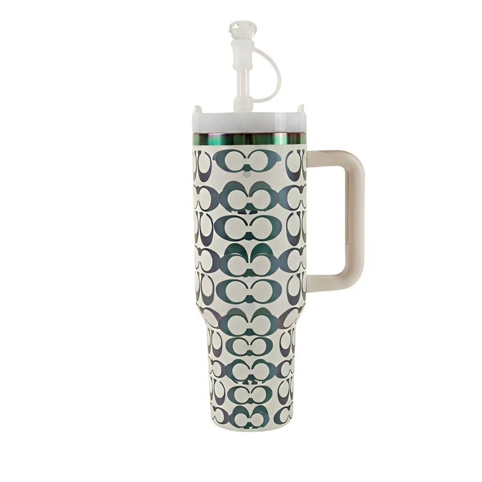 Gobelet isotherme monogramme holographique 1,2 L - Blanc