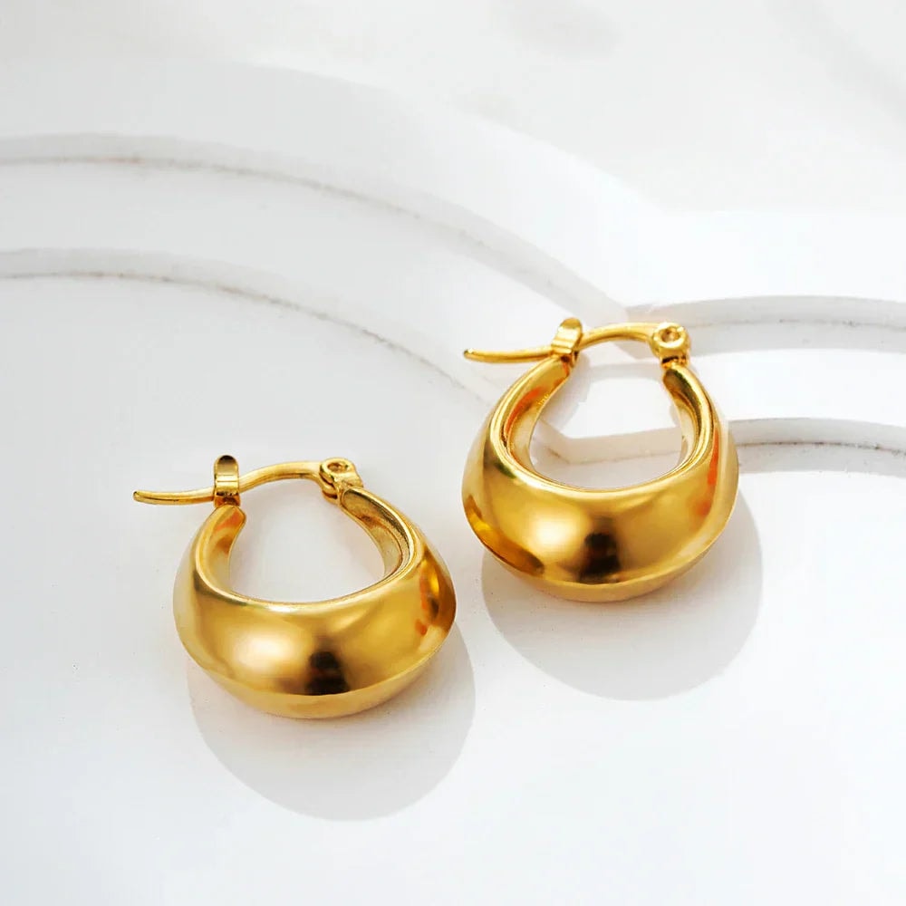 Boucles d’oreilles géométriques en acier inoxydable