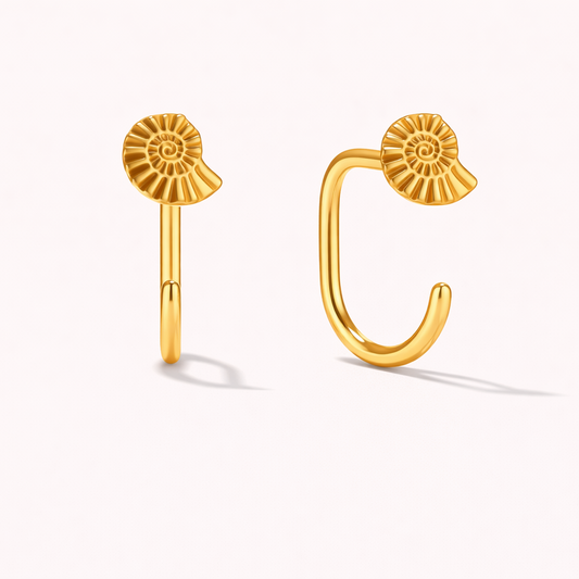 Boucles d’oreilles Seashell Cove sans tige - précommande